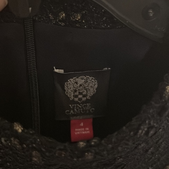 Vince Camuto Boucle’ Fit & Flare Dress Dress - Size 4, navy. - Picture 4 of 5